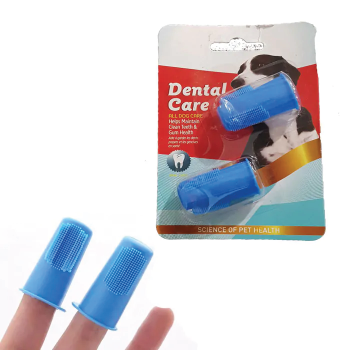dental-care-1 مسواک انگشتی سیلیکونی سگ و گربه دنتال کر بسته 2 عددی کد 112334 Dental Care - Image 1