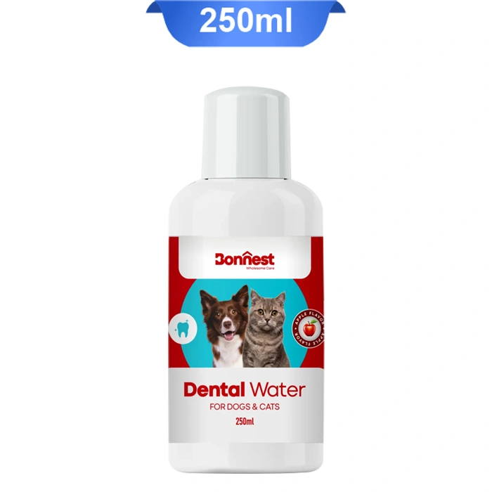 dental-water-bonnest محلول دهانشویه خوراکی سگ و گربه بونست
