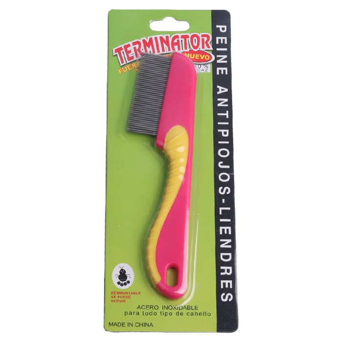 dog-and-cat-brush-colored-2-01 شانه یکطرفه کک و کنه گره بازکن سگ و گربه کد 106358 - Image 1