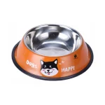 ظرف استیل رنگی سگ و گربه طرح گربه (قطر 16 سانتی متر) کد 106325 - Image 2