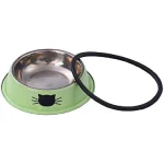 ظرف استیل رنگی سگ و گربه طرح گربه (قطر 16 سانتی متر) کد 106325 - Image 5