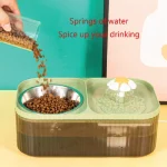 آبخوری و غذاخوری دوقلو اتوماتیک تصفیه دار سگ و گربه مدل گل کد 106331 - Image 4