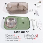 آبخوری و غذاخوری دوقلو اتوماتیک تصفیه دار سگ و گربه مدل گل کد 106331 - Image 2