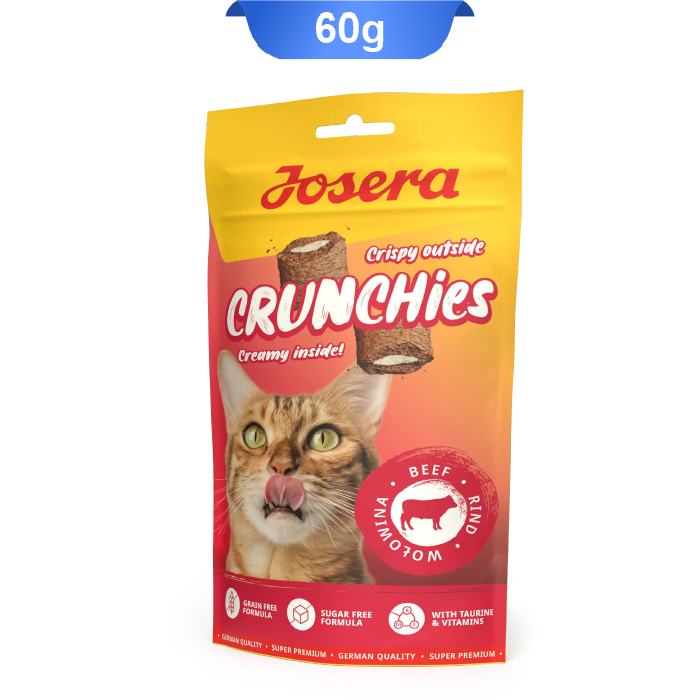 josera-crunchies-beef تشویقی مغزدار کرانچی گربه جوسرا طعم گوشت وزن 60 گرم Josera Crunchies Beef - Image 1