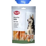 تشویقی دندانی سگ تریکسی دورپیچ مرغ وزن 70 گرم Trixie Denta Fun Rolls