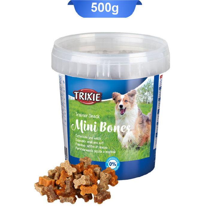 trixie-mini-bones-500g تشویقی سگ تریکسی طرح استخوانی کوچک طعم میکس وزن 500 گرم Trixie Mini Bones - Image 1