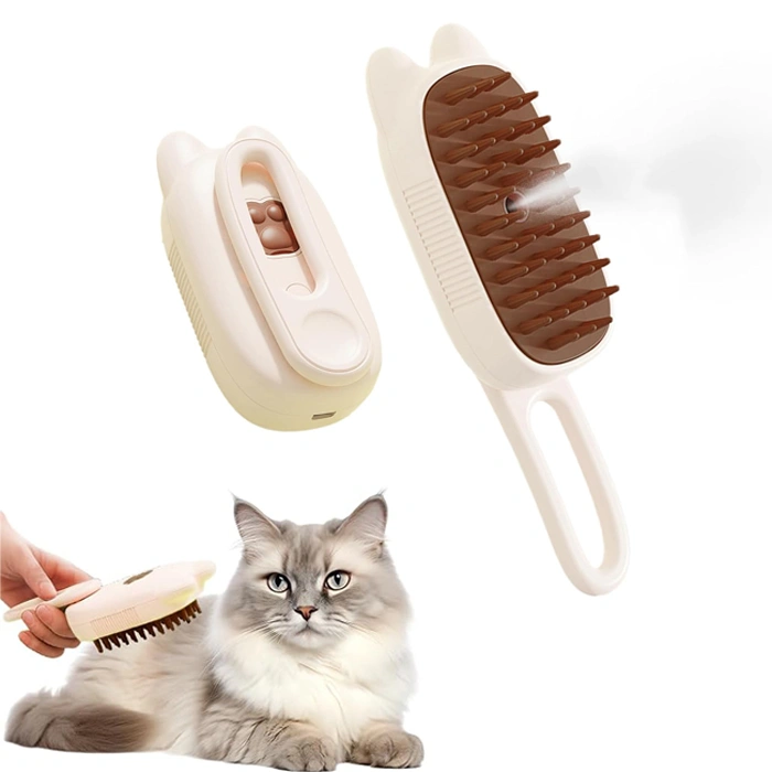 Brush-Massage برس دسته دار شارژی بخاردار سگ و گربه مدل پنجه