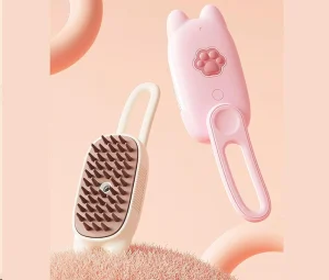 برس دسته دار شارژی بخاردار سگ و گربه مدل پنجه