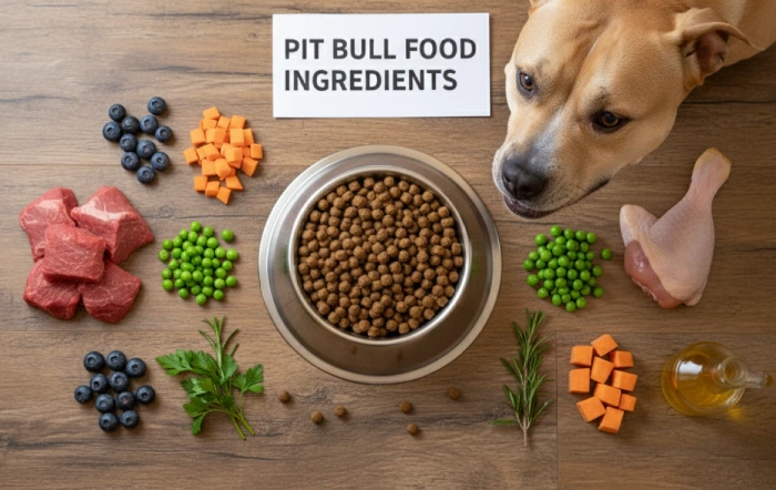 ترکیبات و بهترین غذای سگ پیت بول