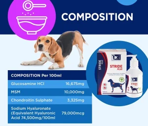 شربت مکمل تقویت مفاصل سگ تی آر ام مدل استراید