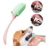 مسواک انگشتی دسته دار سگ و گربه