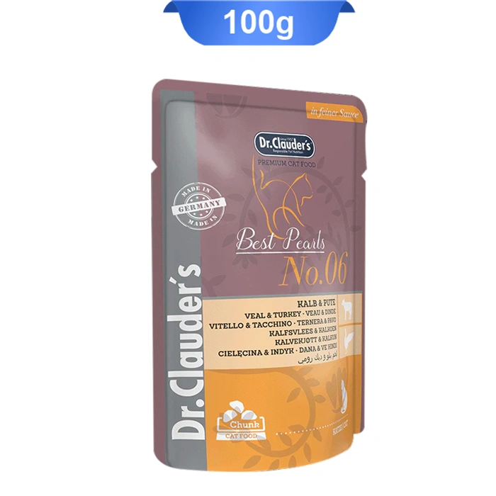 pouch-rind- پوچ گربه دکتر کلادرز طعم گوشت گوساله و بوقلمون