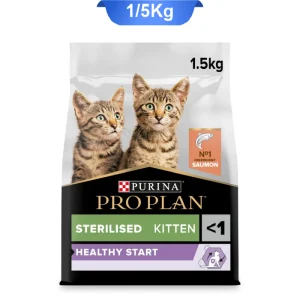غذای خشک بچه گربه عقیم پروپلن (کیتن) طعم سالمون وزن 1.5 کیلوگرم ProPlan Kitten Sterilised Healthy Start
