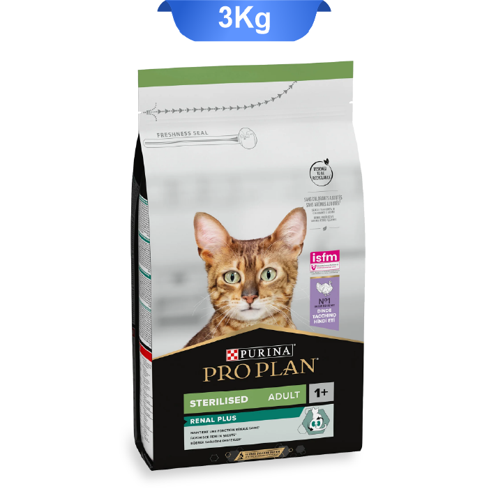 proplan-sterilised-adult-renal-plus-turkey-3kg غذا خشک گربه بالغ عقیم پروپلن رنال پلاس طعم بوقلمون وزن 3 کیلوگرم ProPlan Renal Plus - Image 1
