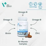 قرص تخصصی پوست و مو سگ و گربه وت اکسپرت مدل وتواسکین 90 عددی VetExpert VetoSkin - Image 2