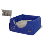 خانه سه کاره سگ و گربه از جنس مخمل نرم و ضخیم مدل باس رنگ آبی نیناپت ابعاد 52x52x52 سانتی متر کد 1301 - Image 3