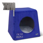 خانه سه کاره سگ و گربه از جنس مخمل نرم و ضخیم مدل باس