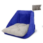 خانه سه کاره سگ و گربه از جنس مخمل نرم و ضخیم مدل باس رنگ آبی نیناپت ابعاد 52x52x52 سانتی متر کد 1301 - Image 4