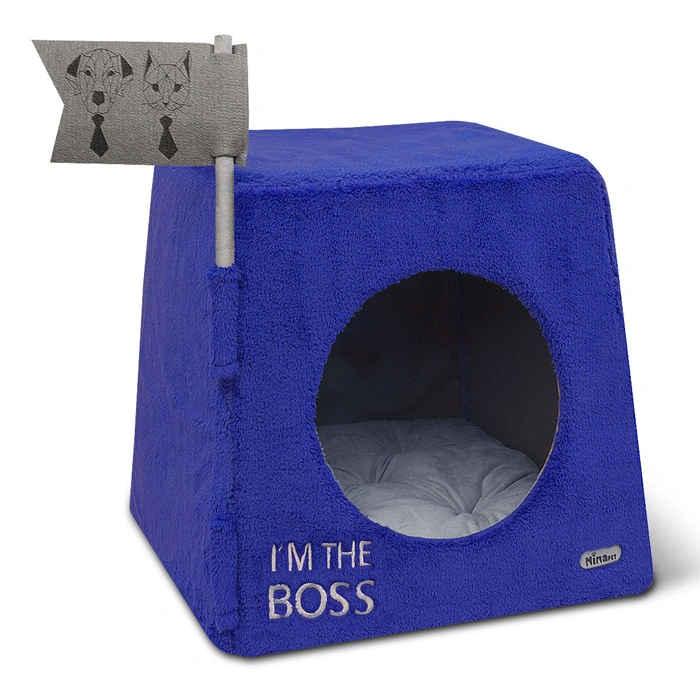 1301 خانه سه کاره سگ و گربه از جنس مخمل نرم و ضخیم مدل باس