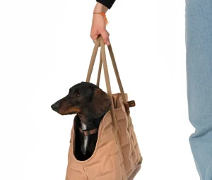 ساک حمل سگ و گربه نیناپت رنگ طوسی مدل پوچه