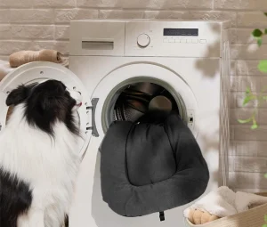 تشک سگ و گربه جنس پارچه مبلی لطیف و با دوام رنگ خردلی