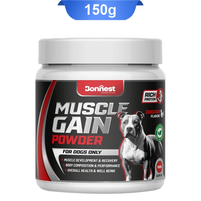 Muscle-Gain-Powder- پودر سگ بونست برای افزایش حجم عضلات طعم مرغ