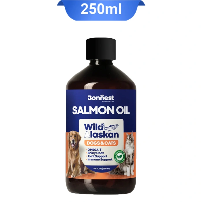 Salmon-Oil- روغن ماهی سالمون سگ و گربه بونست برای سلامت پوست و مو