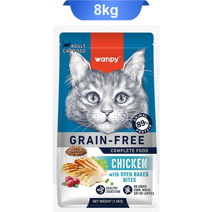 Chicken8kg-wanpy- غذای خشک گربه بالغ ونپی طعم مرغ وزن 8 کیلوگرم Wanpy Cat Food Chicken - Image 1