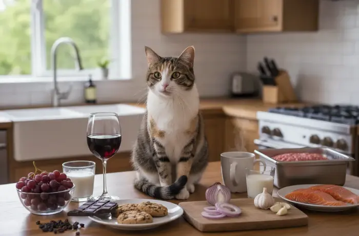 غذاهای ممنوعه برای گربه