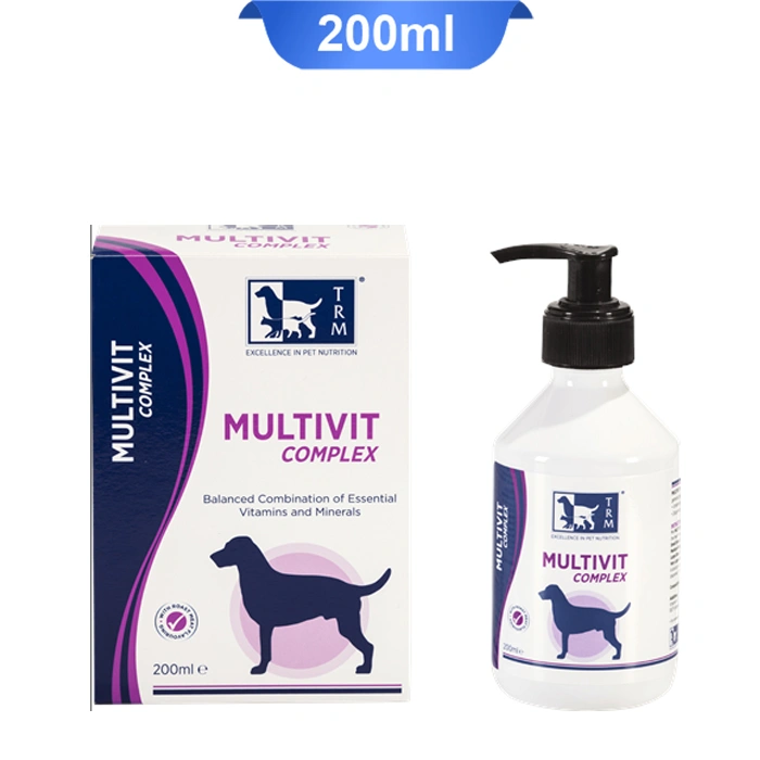 TRM-Pet-Multivit1-Complex شربت مکمل مولتی ویتامین تی آر ام سگ مدل مولتی ویت کمپلکس