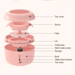 آبخوری اتوماتیک سگ و گربه دارای تصفیه آب مدل سیب ظرفیت 2/5 لیتر - Image 4