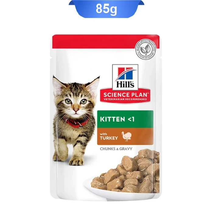 kitten-turkey-85gr پوچ بچه گربه هیلز طعم بوقلمون وزن 85 گرم Hill's Science Plan Kitten - Image 1